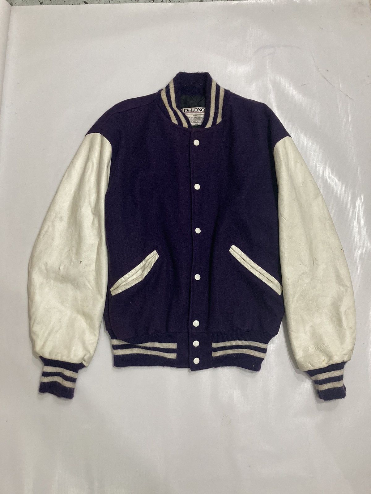 Delong × Vintage Vintage Delong Varsity Letterman Jacket Size US L / EU 52-54 / 3 - 1 Thumbnail