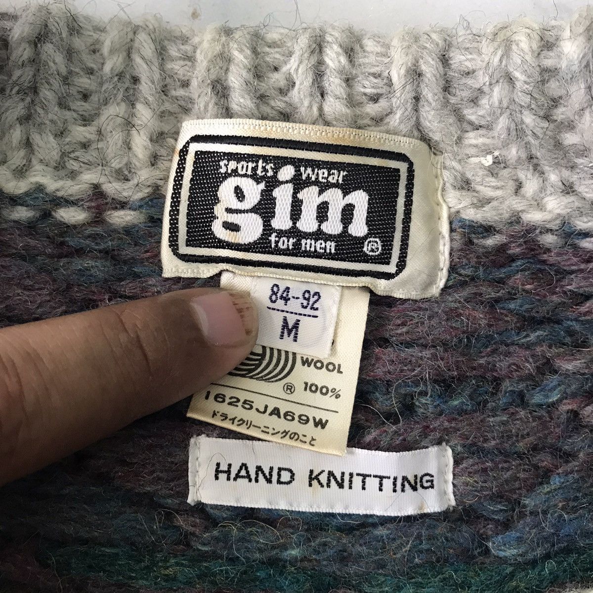 Vintage Vtg Hand Knitting Gim Sportswear Jumper Sweater Size US M / EU 48-50 / 2 - 15 Thumbnail