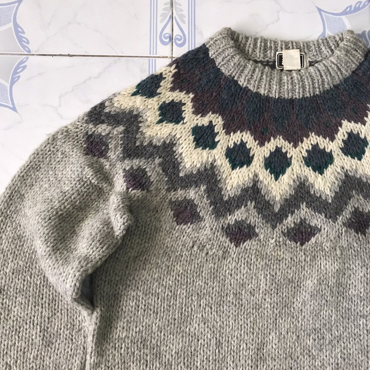 Vintage Vtg Hand Knitting Gim Sportswear Jumper Sweater Size US M / EU 48-50 / 2 - 7 Thumbnail