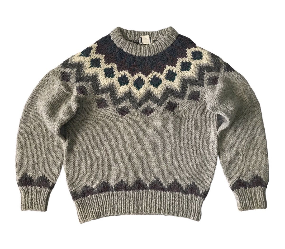 Vintage Vtg Hand Knitting Gim Sportswear Jumper Sweater Size US M / EU 48-50 / 2 - 1 Thumbnail