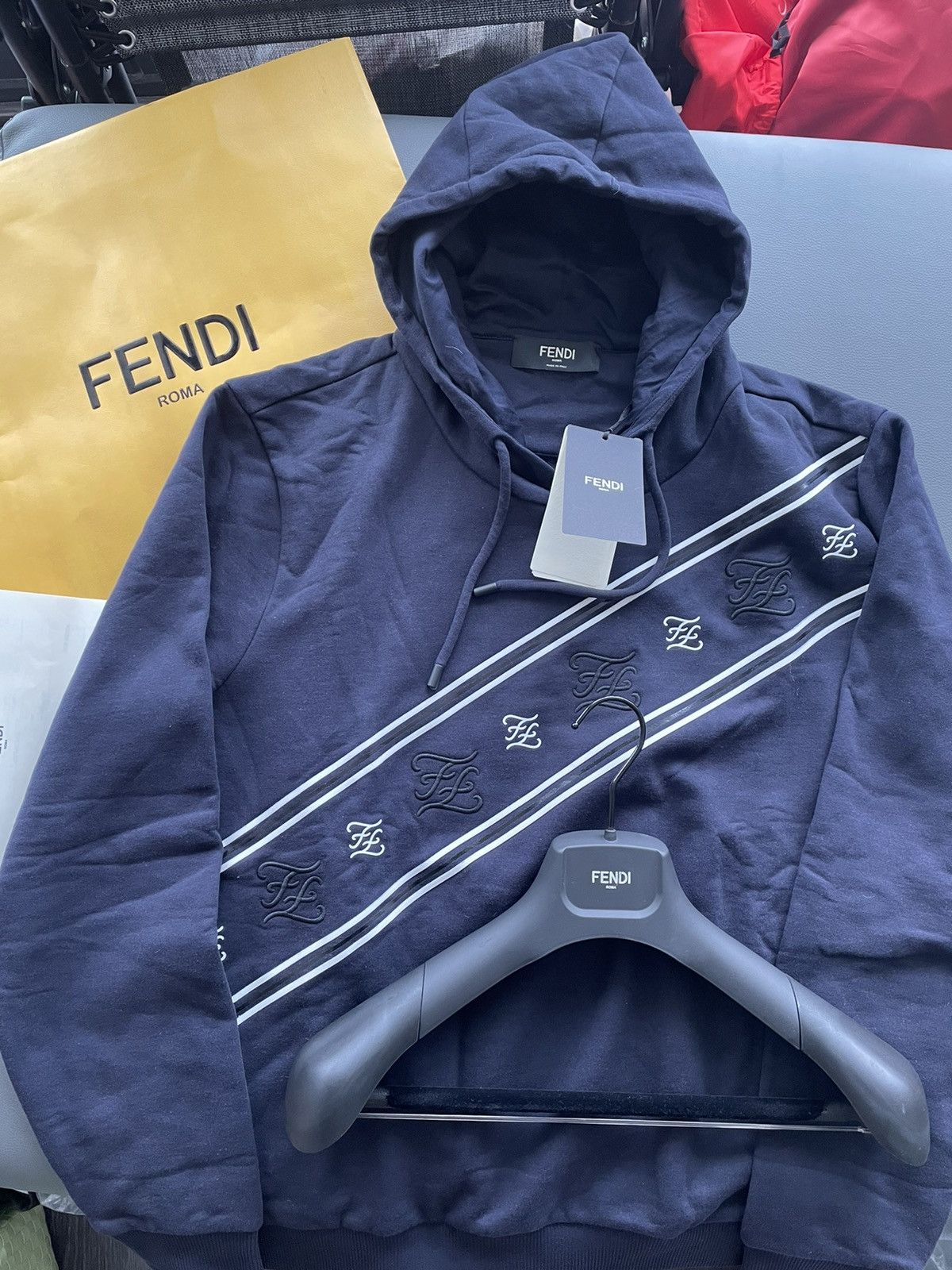 Fendi Brand New Super Runway FF Fendi Logo Hoodie Size US L / EU 52-54 / 3 - 14 Thumbnail