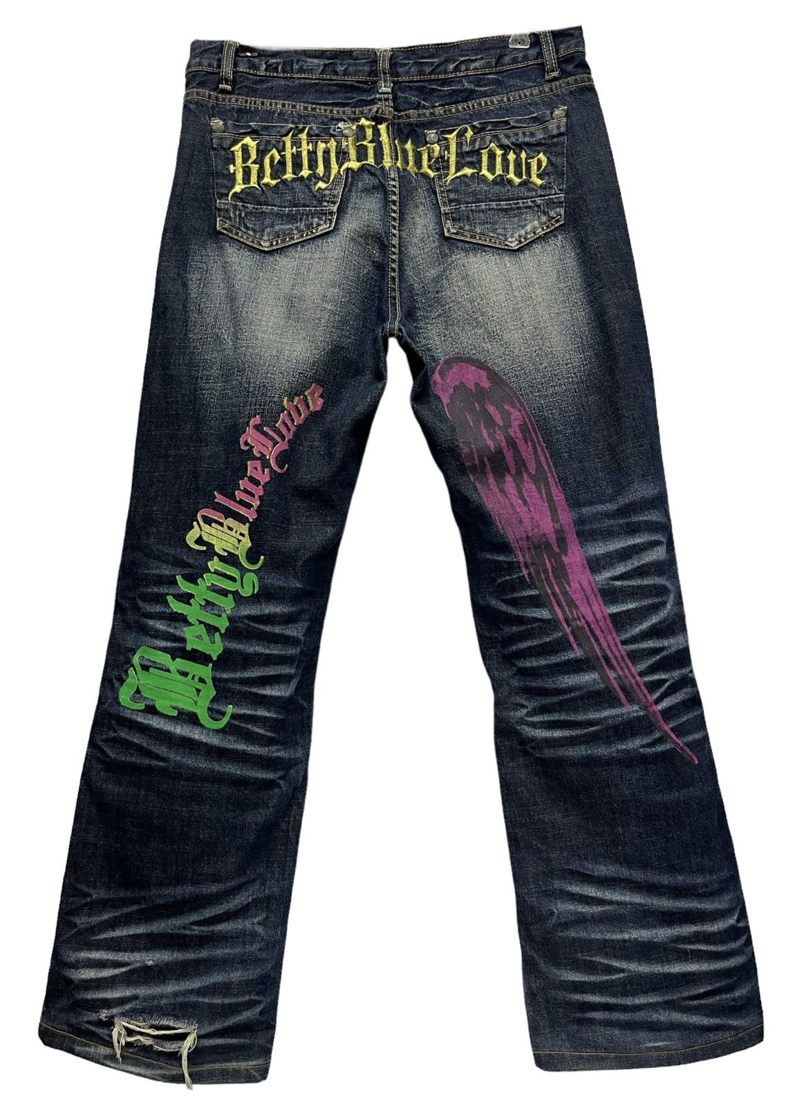 Studio D'Artisan BETTYBLUE Rasta Art Daicock Angel Wing Whiskered Distressed Size US 33 - 4 Thumbnail