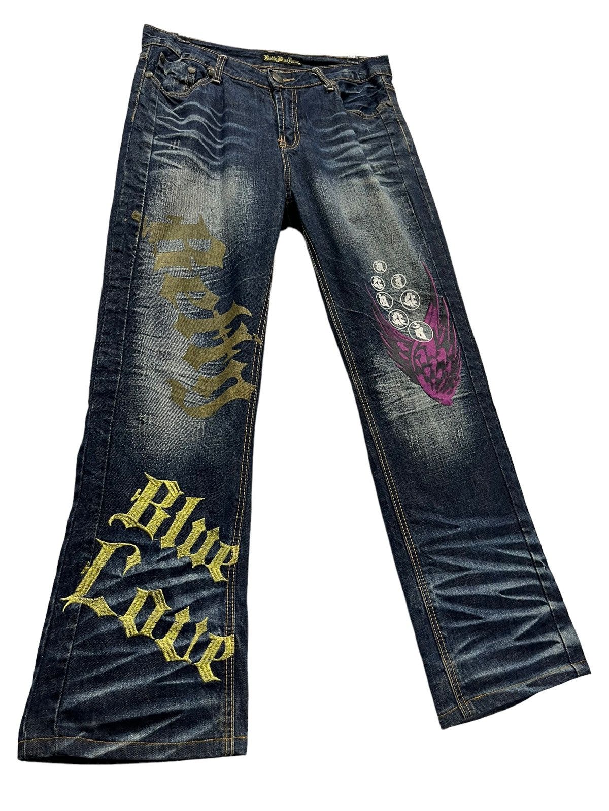 Studio D'Artisan BETTYBLUE Rasta Art Daicock Angel Wing Whiskered Distressed Size US 33 - 11 Thumbnail