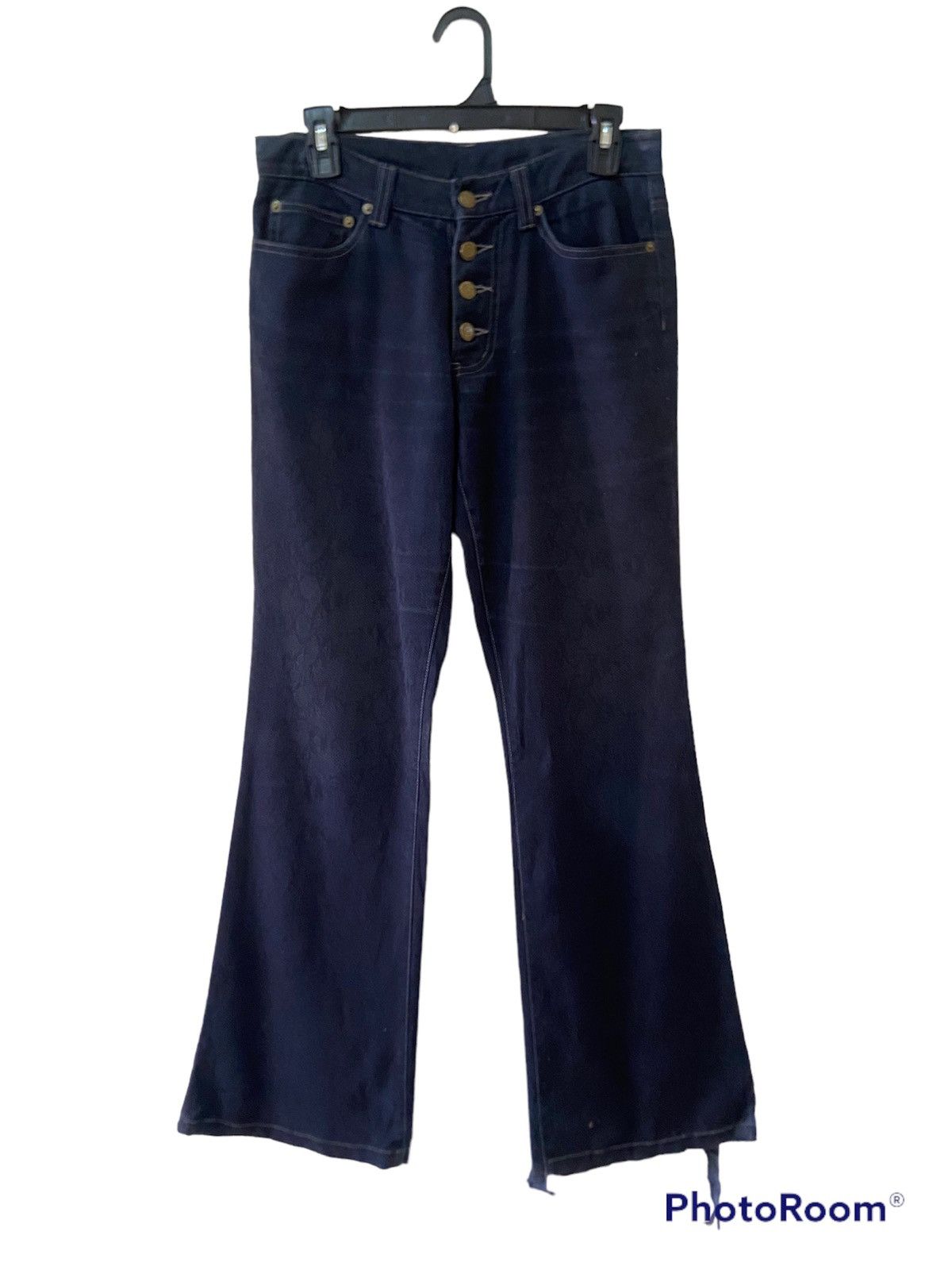 Black Snake Effect Bootcut Pants main image 0
