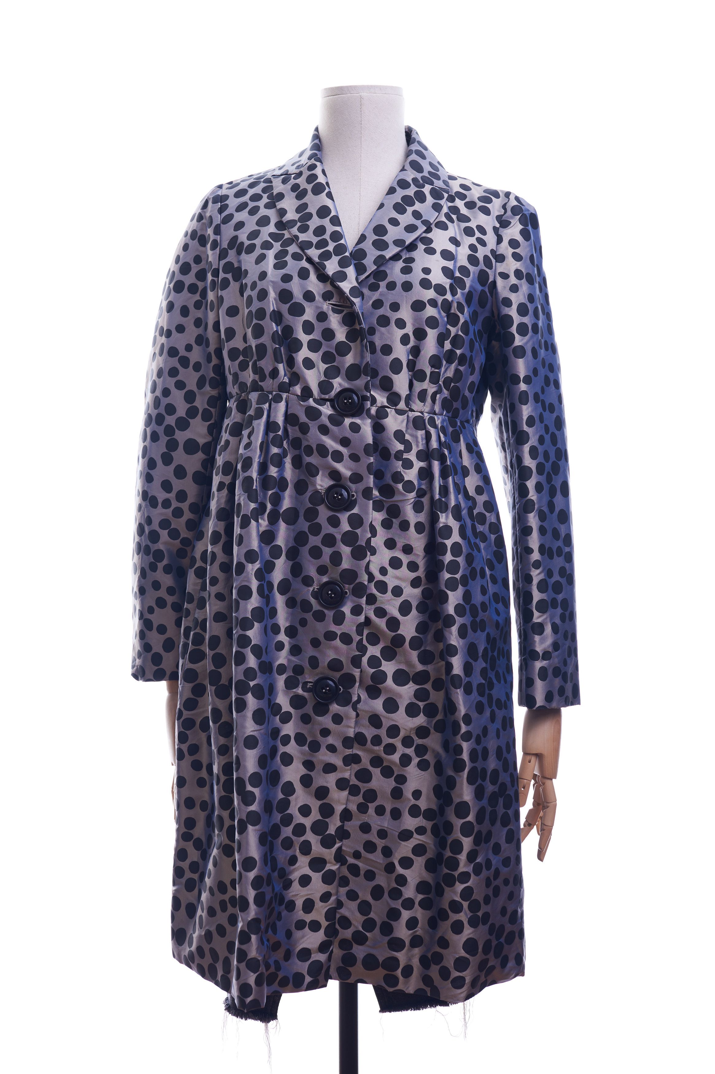 MOSCHINO Cheap And Chic Long Silk Coat Fits Size USA 10