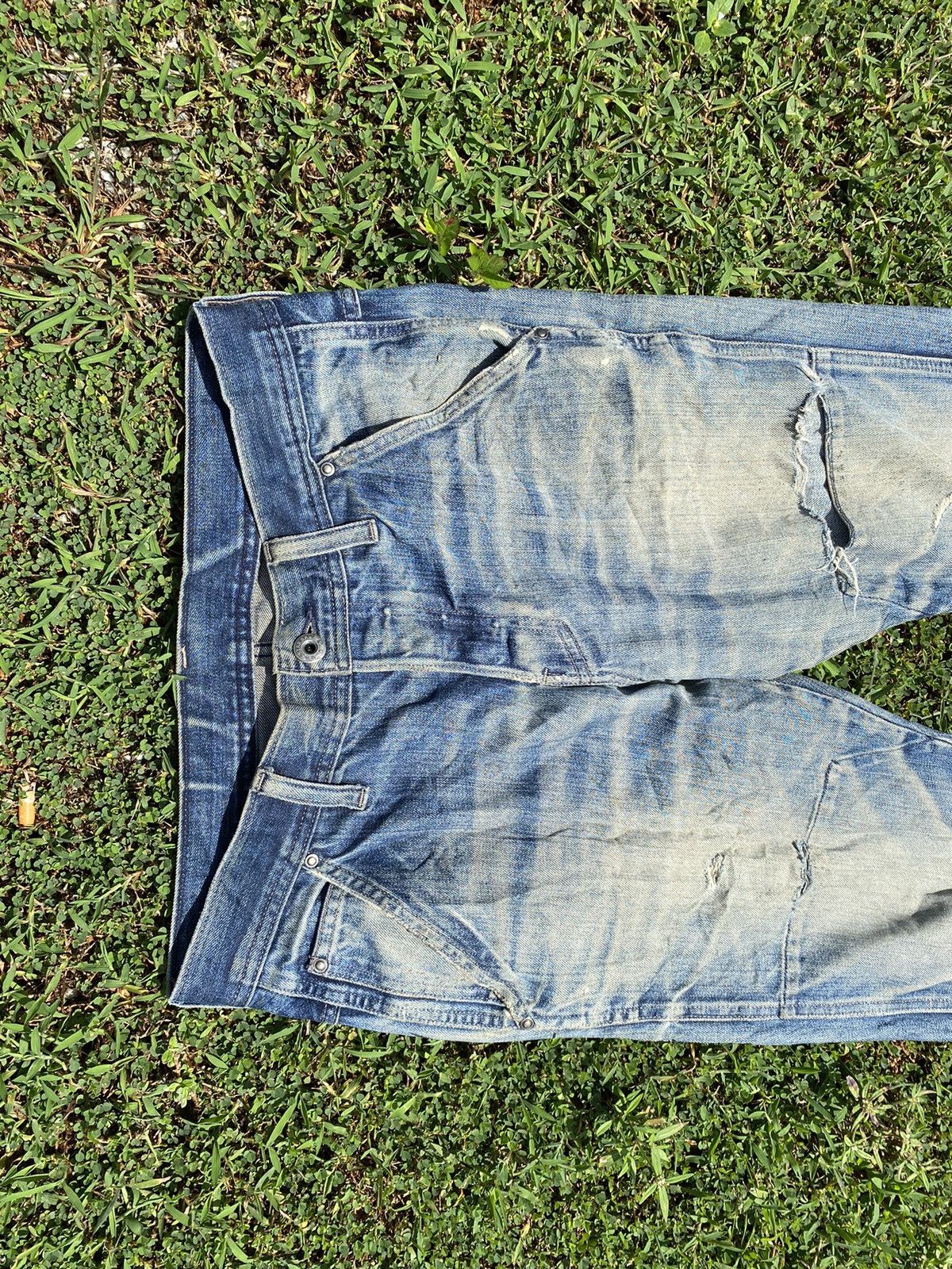 Japanese Brand Distressed G-Star Raw DNM Jeans Size US 30 / EU 46 - 3 Thumbnail