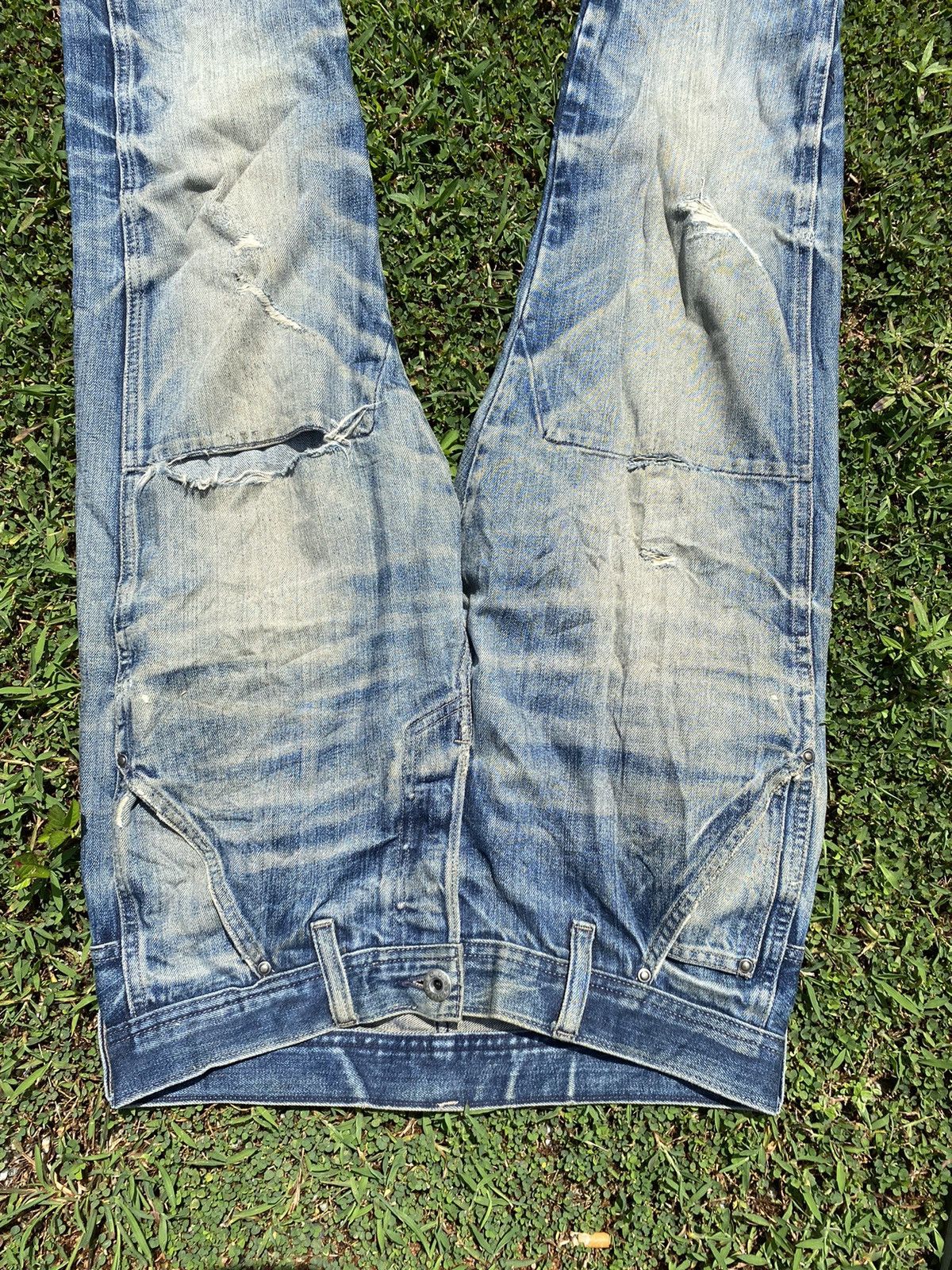 Japanese Brand Distressed G-Star Raw DNM Jeans Size US 30 / EU 46 - 4 Thumbnail