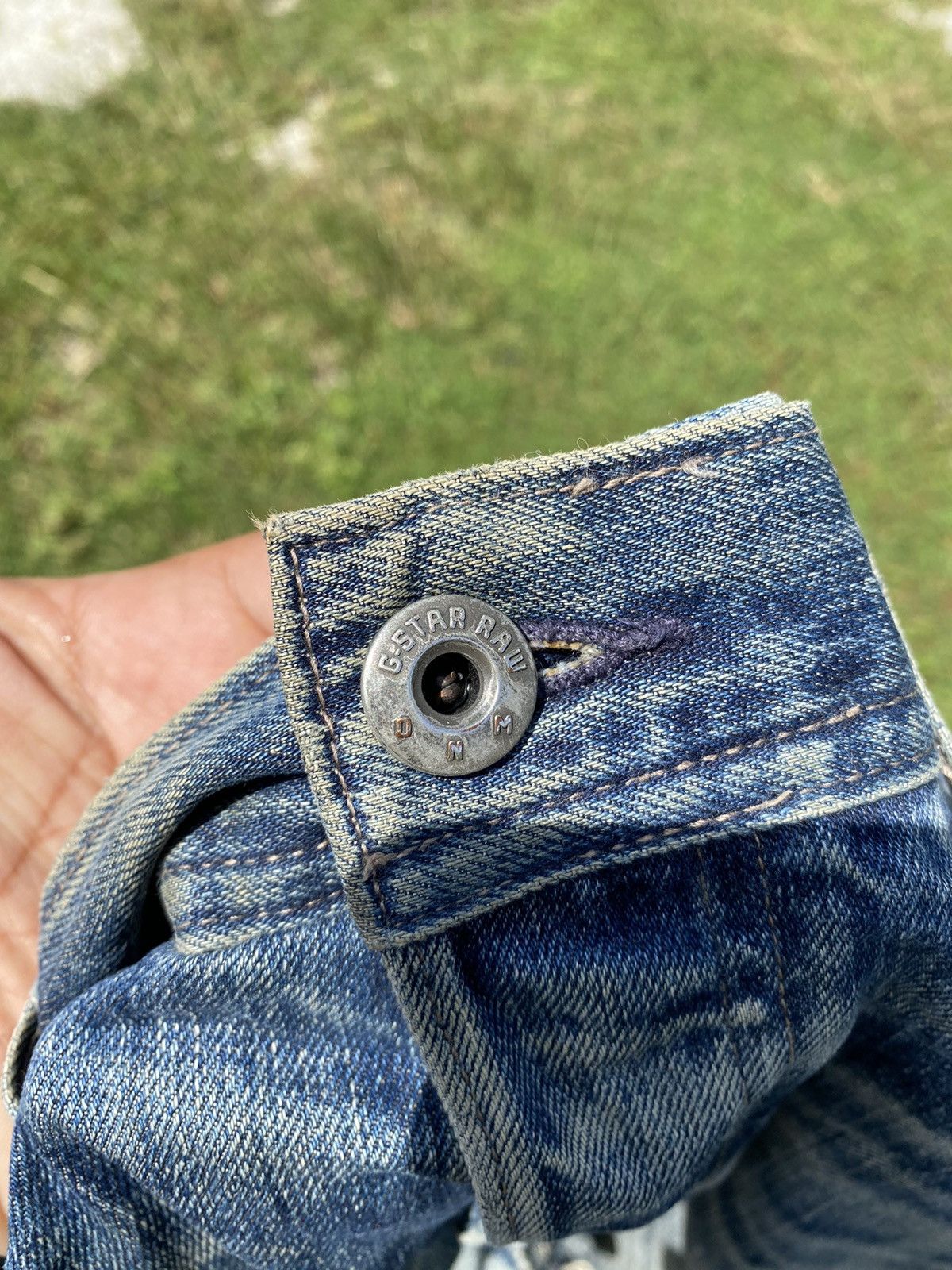 Japanese Brand Distressed G-Star Raw DNM Jeans Size US 30 / EU 46 - 13 Thumbnail