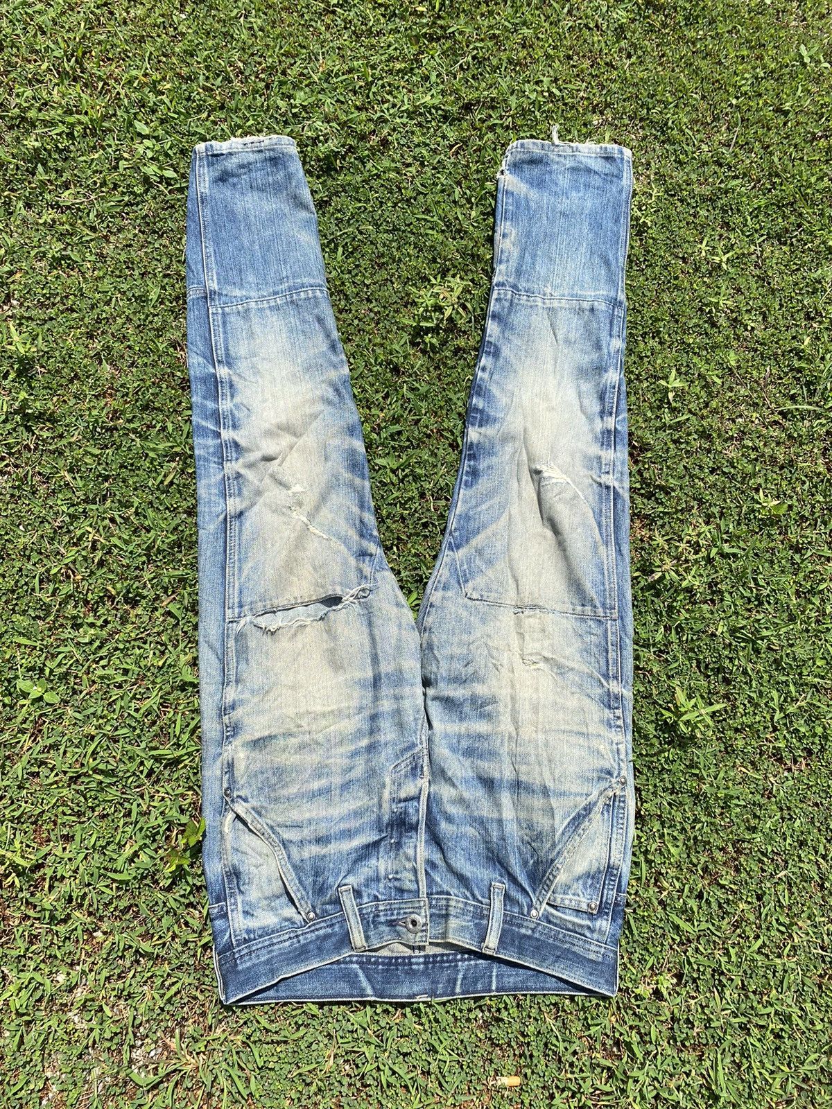 Japanese Brand Distressed G-Star Raw DNM Jeans Size US 30 / EU 46 - 1 Thumbnail