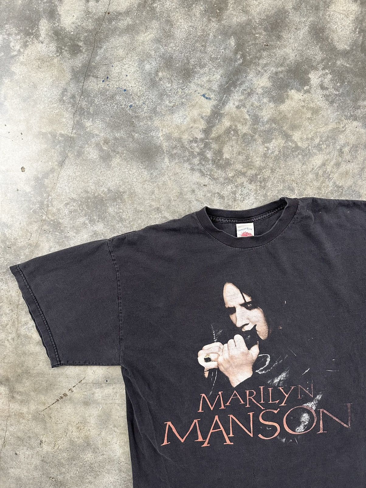 Marilyn Manson × Vintage Vintage Marilyn Manson Distressed Tee Sz. XL Tennessee River Size US XL / EU 56 / 4 - 2 Thumbnail