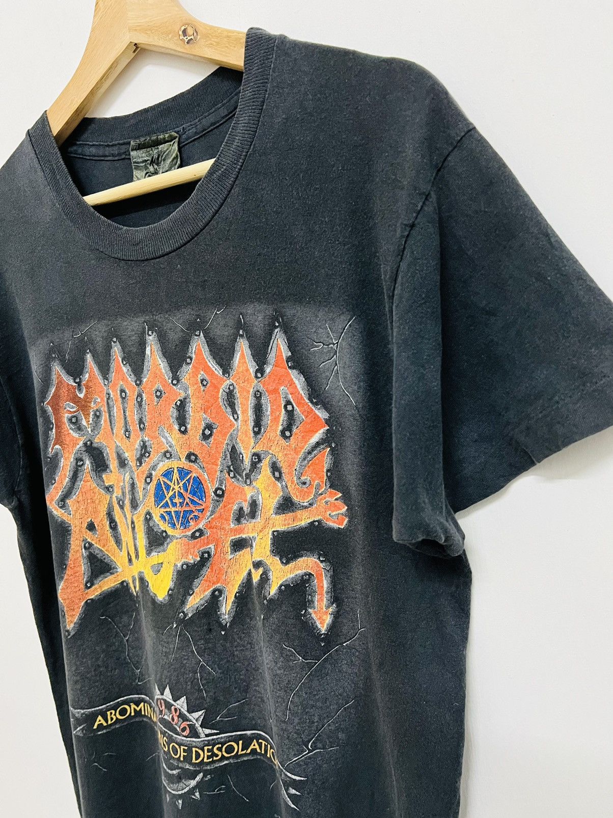 Band Tees VINTAGE DISTRESSED MORBID ANGEL EARACHE 1992 TEE Size US M / EU 48-50 / 2 - 2 Thumbnail