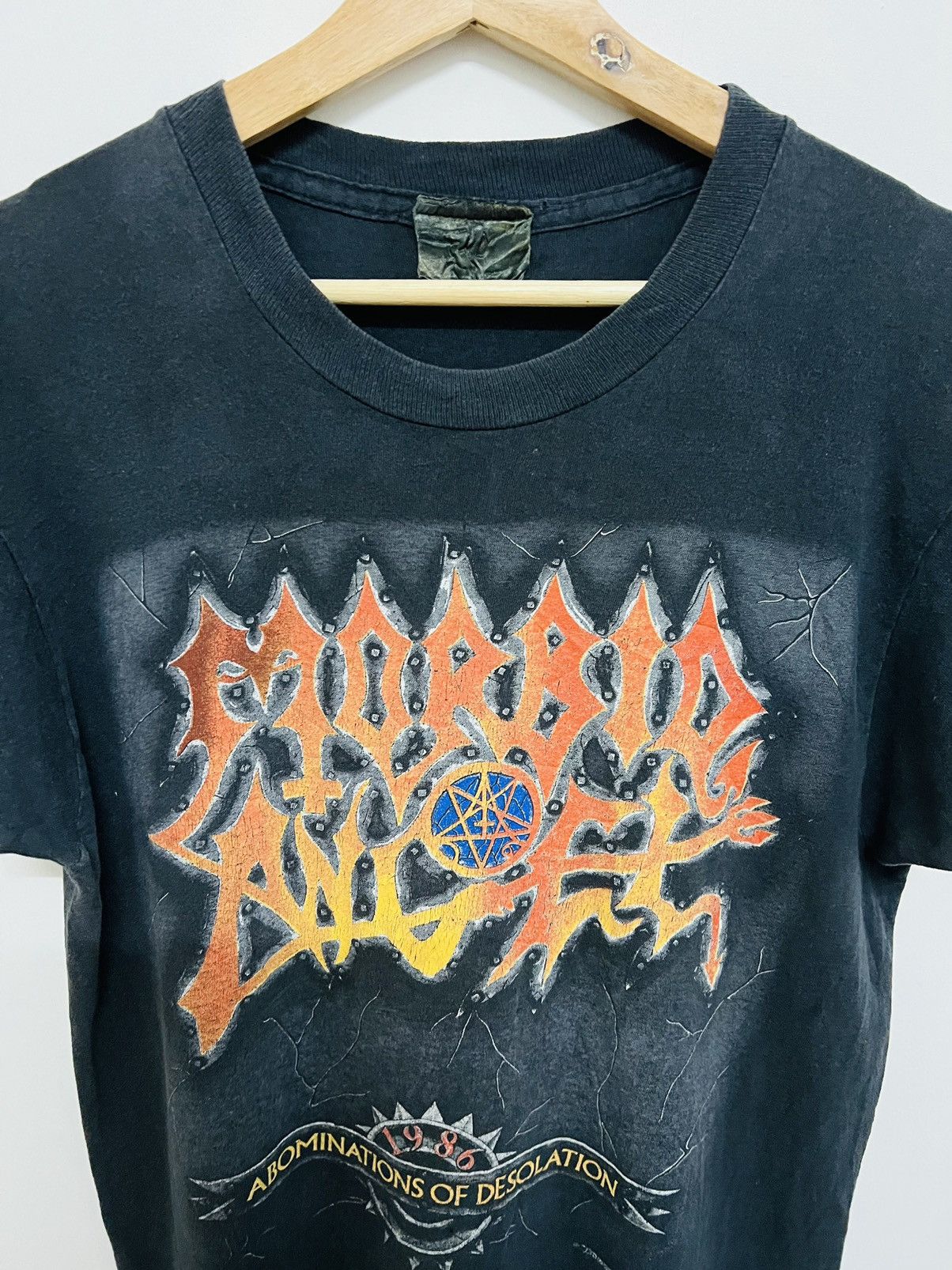 Band Tees VINTAGE DISTRESSED MORBID ANGEL EARACHE 1992 TEE Size US M / EU 48-50 / 2 - 1 Thumbnail