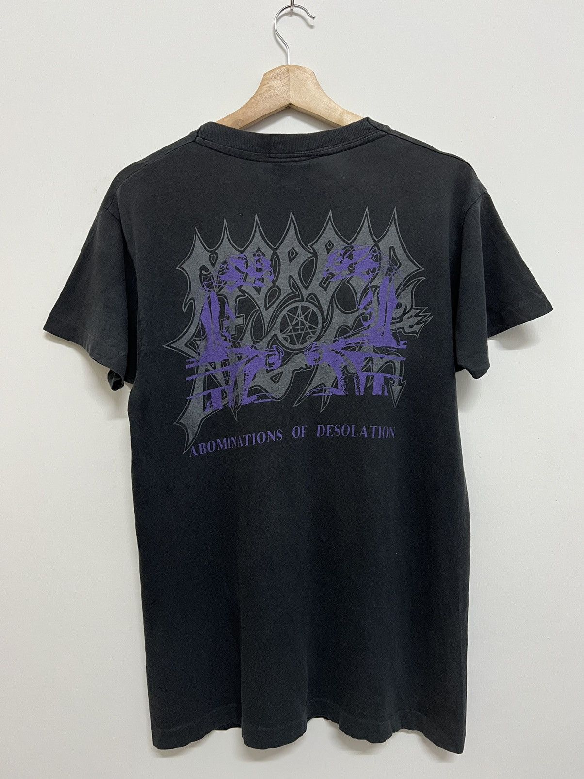 Band Tees VINTAGE DISTRESSED MORBID ANGEL EARACHE 1992 TEE Size US M / EU 48-50 / 2 - 9 Thumbnail