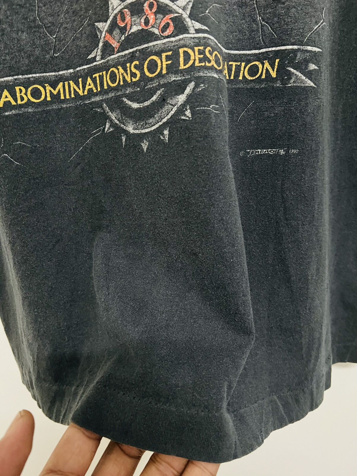 Band Tees VINTAGE DISTRESSED MORBID ANGEL EARACHE 1992 TEE Size US M / EU 48-50 / 2 - 6 Thumbnail
