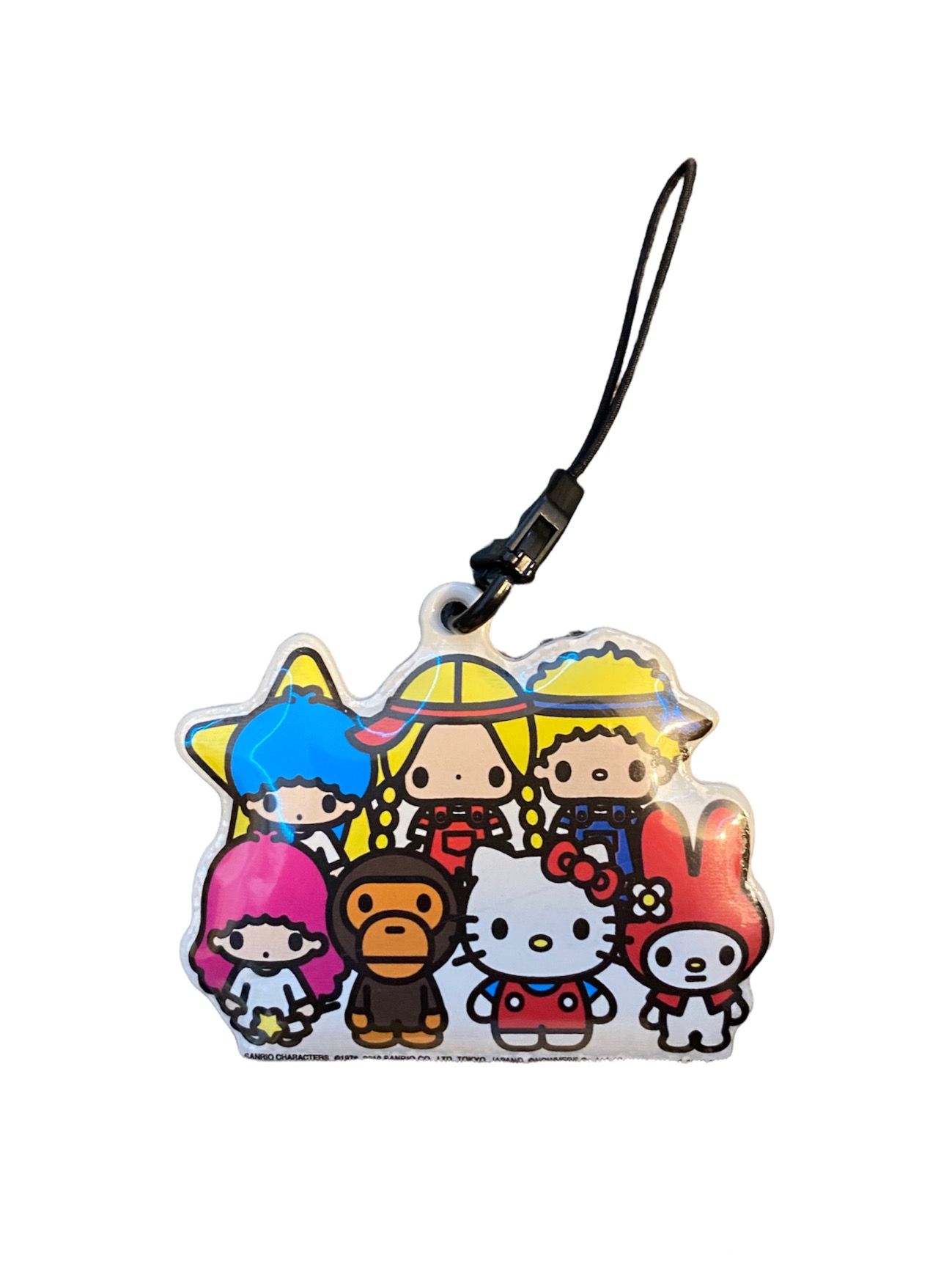 Pre-owned Bape Baby Milo X Sanrio Hello Kitty Keychain/screen Cleaner In White