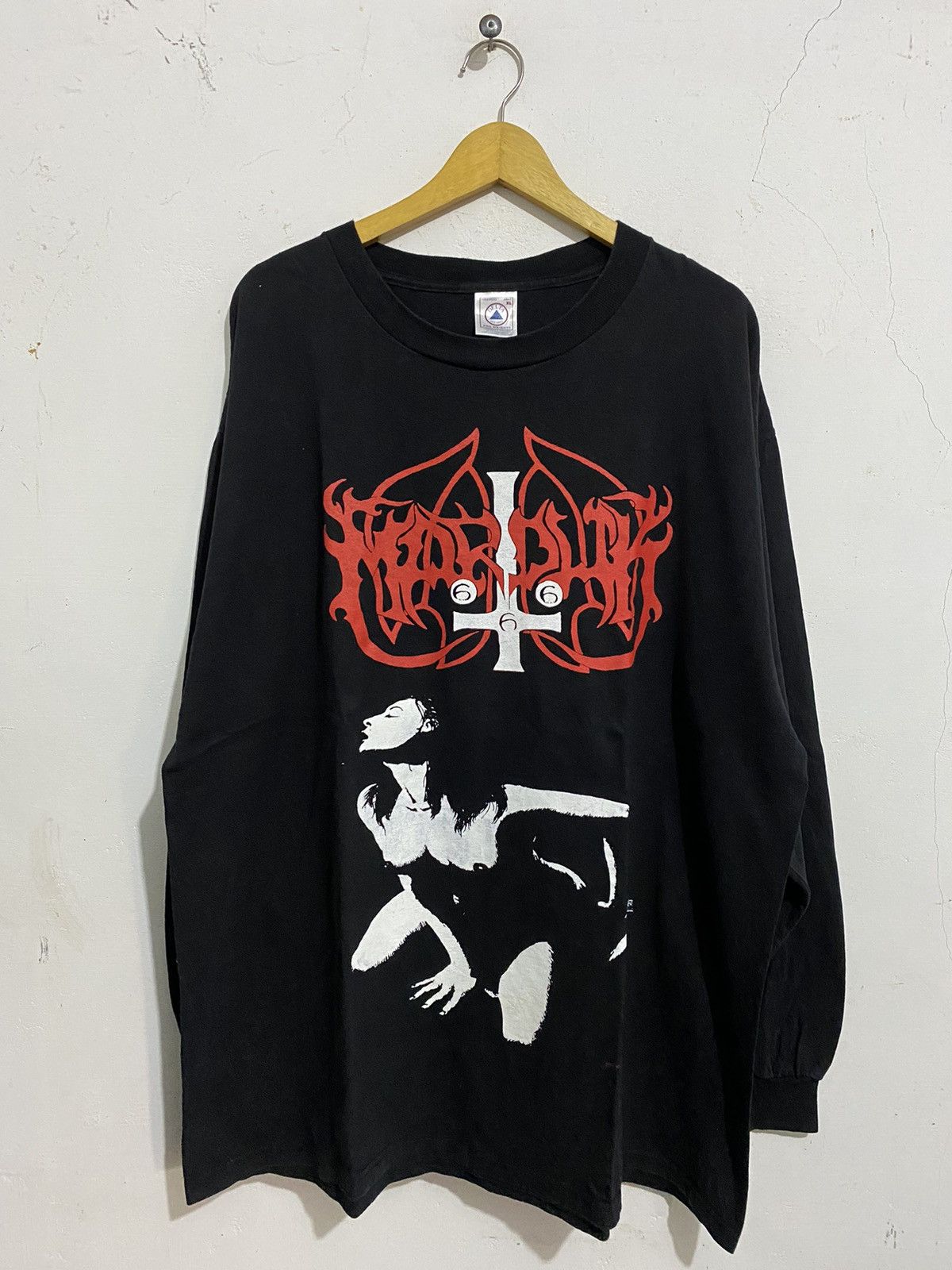 Band Tees × Vintage 🖤BLACKFRIDAY🖤Vintage Marduk Jesus Fuck Me Longsleeve Size US XL / EU 56 / 4 - 1 Thumbnail