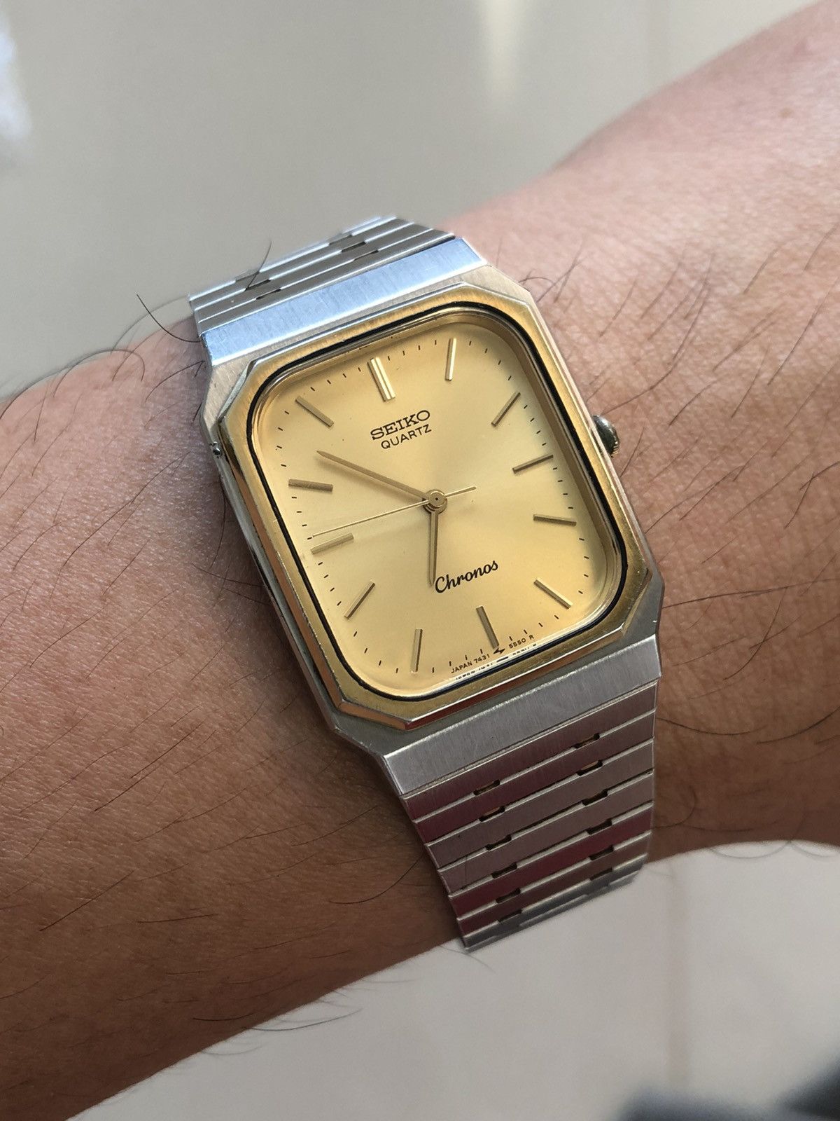 Seiko SEIKO CHRONOS TANK VINTAGE ORIGINAL SQUARE CASE GOLD | Grailed