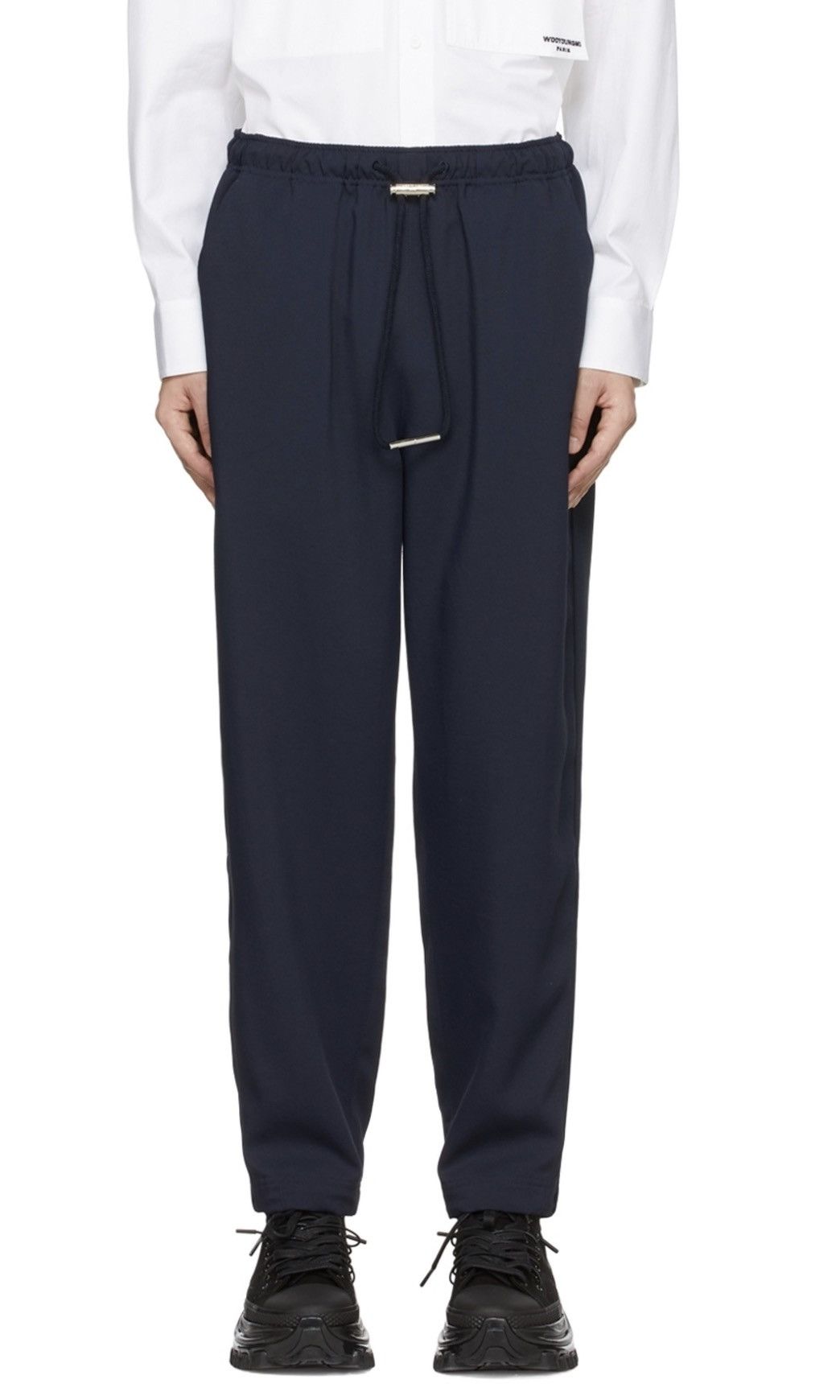 Wooyoungmi Wooyoungmi Navy Polyester Twill Lounge Pants Size US 30 / EU 46 - 1 Thumbnail