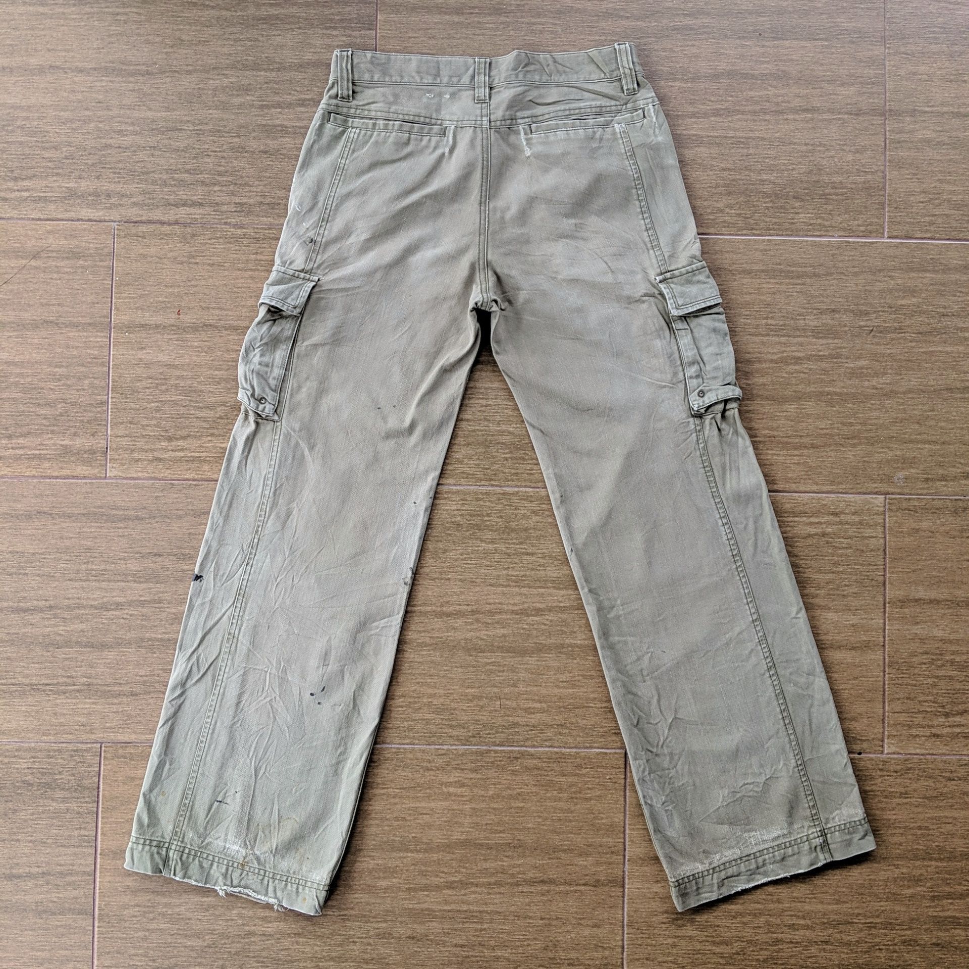 Japanese Brand Vintage East Boy Paint Splash Distressed Cargo Pants W29 Size US 29 - 6 Thumbnail