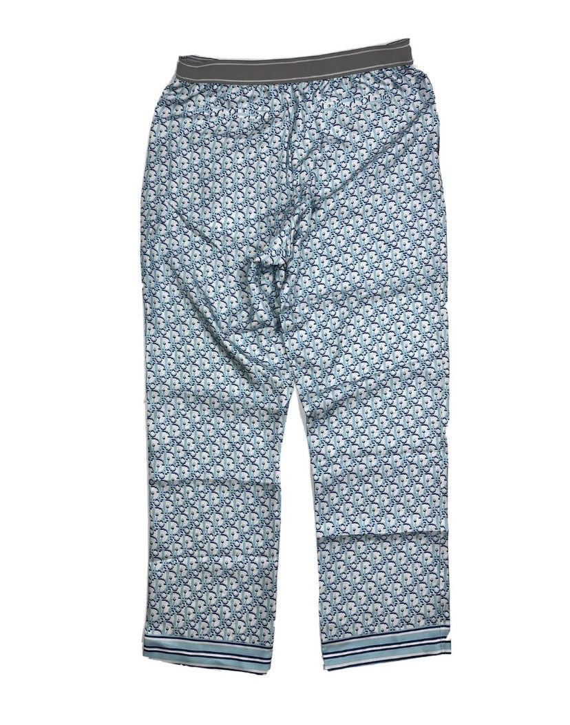 Dior DIOR OBLIQUE MONOGRAM BLUE SILK PYJAMAS PANTS SIZE: 50 Size US 34 / EU 50 - 2 Thumbnail