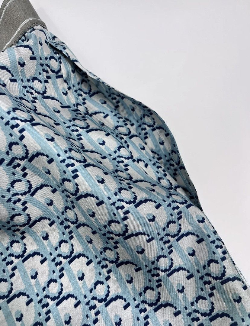 Dior DIOR OBLIQUE MONOGRAM BLUE SILK PYJAMAS PANTS SIZE: 50 Size US 34 / EU 50 - 13 Thumbnail