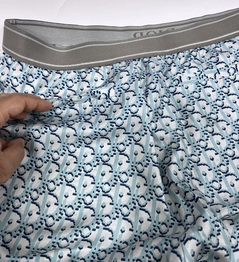 Dior DIOR OBLIQUE MONOGRAM BLUE SILK PYJAMAS PANTS SIZE: 50 Size US 34 / EU 50 - 12 Thumbnail