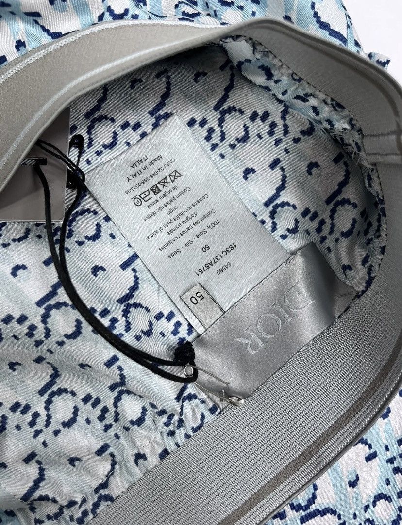 Dior DIOR OBLIQUE MONOGRAM BLUE SILK PYJAMAS PANTS SIZE: 50 Size US 34 / EU 50 - 5 Thumbnail