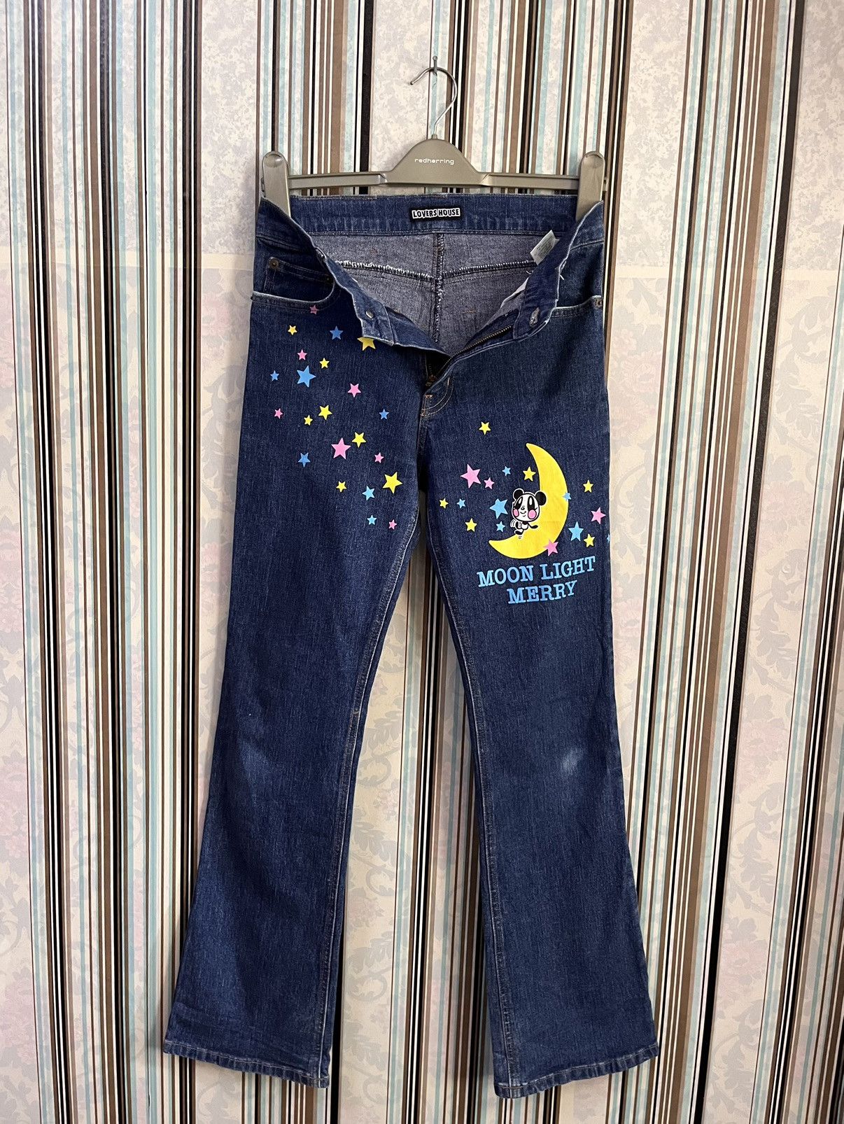 Japanese Brand 1990s super lovers printed flared #D2 Size 26" / US 2 / IT 38 - 3 Thumbnail