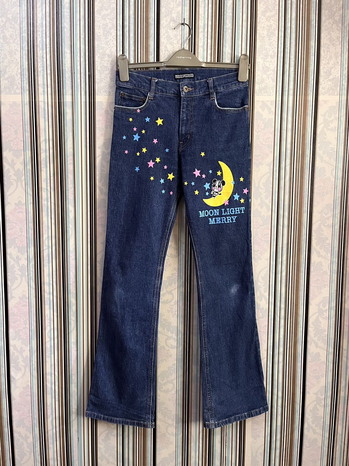 Japanese Brand 1990s super lovers printed flared #D2 Size 26" / US 2 / IT 38 - 1 Thumbnail