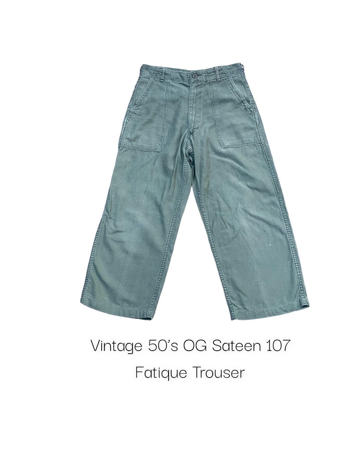Vintage Vintage OG 107 Sateen Fatique Trouser Size US 28 / EU 44 - 1 Thumbnail