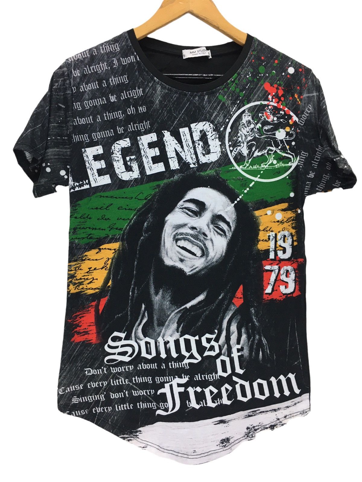 Band Tees × Designer MM Studio Bob Marley Full Print Reggae Tshirt Size US S / EU 44-46 / 1 - 2 Thumbnail