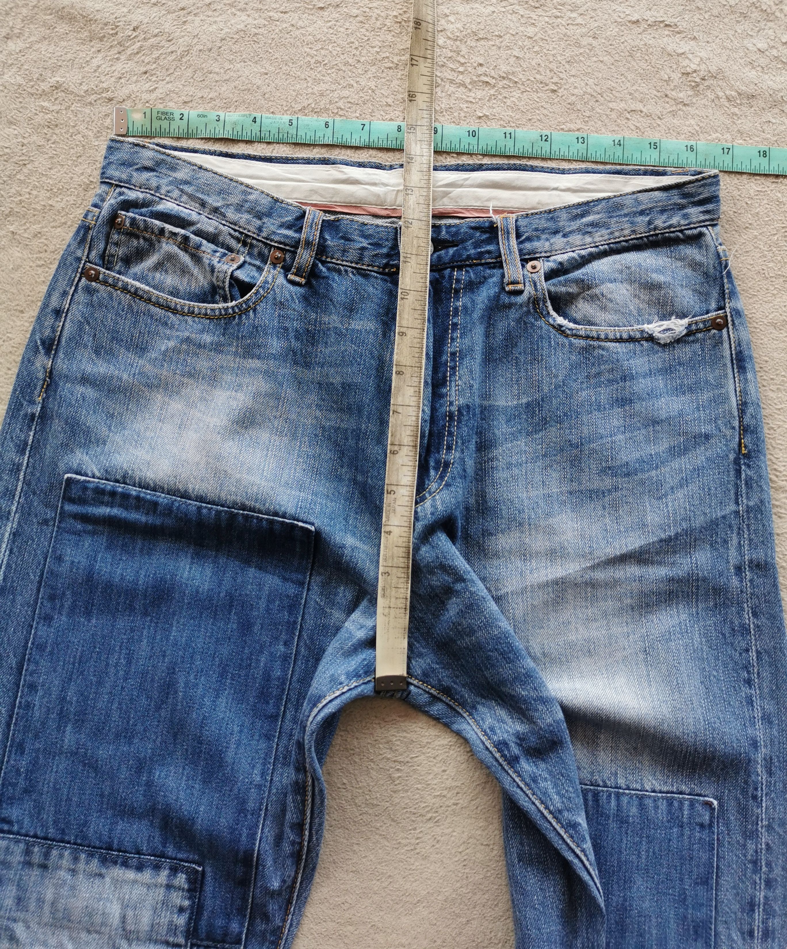 Designer Japan Patchwork Denim Jeans like undercoverr Size US 33 - 7 Thumbnail