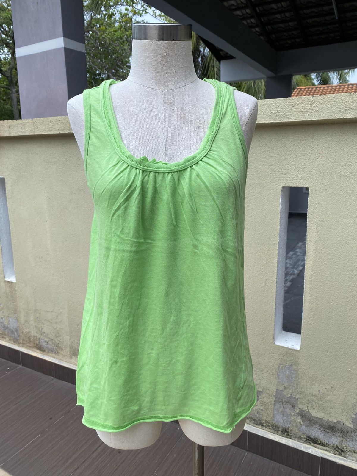 Issey Miyake × Japanese Brand × Zucca vintage zucca green tank Size M / US 6-8 / IT 42-44 - 2 Thumbnail