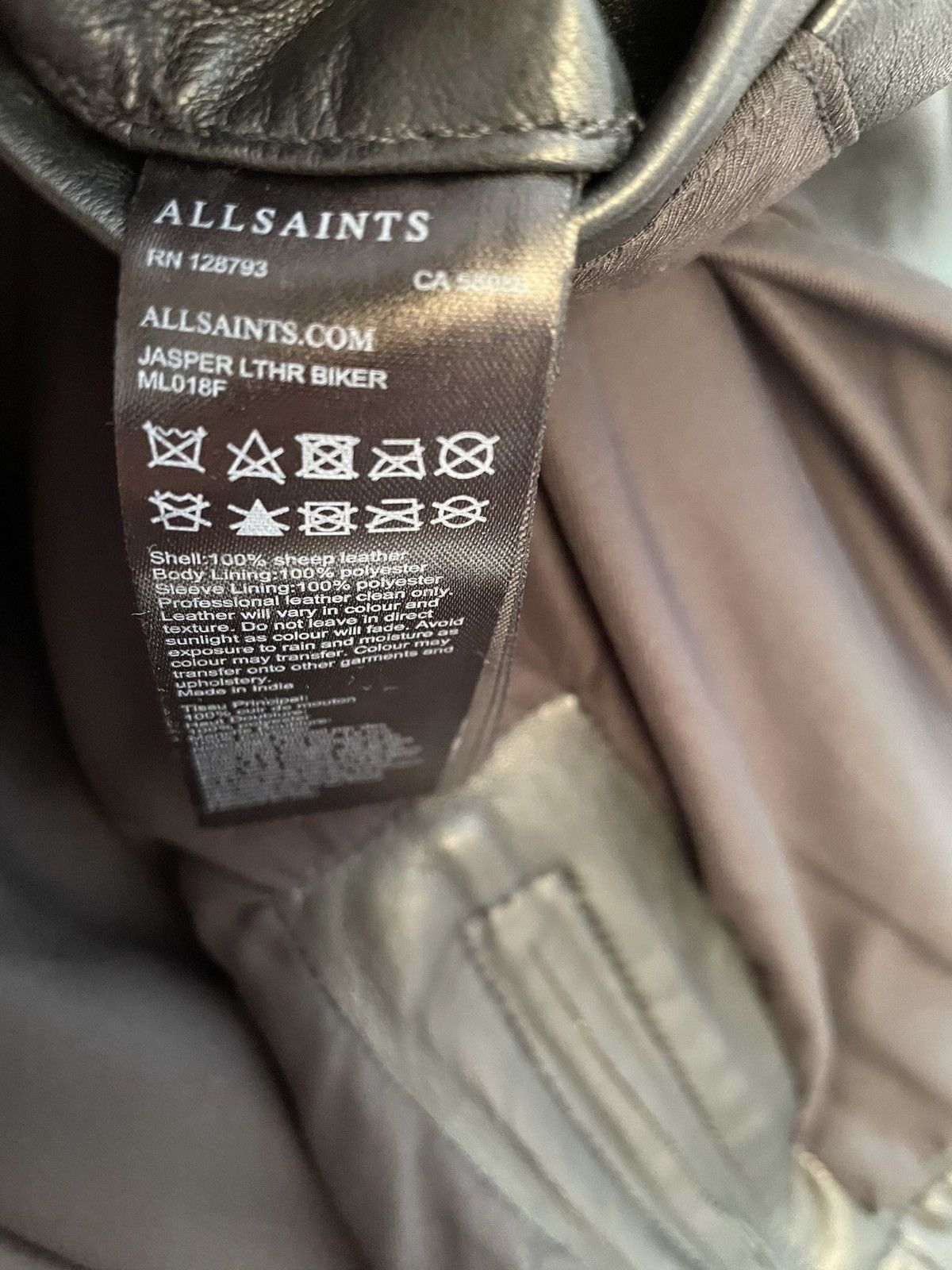 Allsaints Allsaints Leather Biker Jacket Black Size Small Size US S / EU 44-46 / 1 - 4 Thumbnail