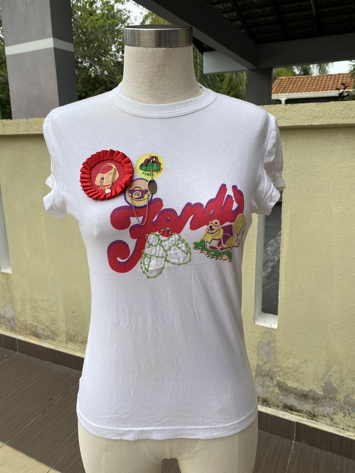 Fendi white tee Size M / US 6-8 / IT 42-44 - 2 Thumbnail
