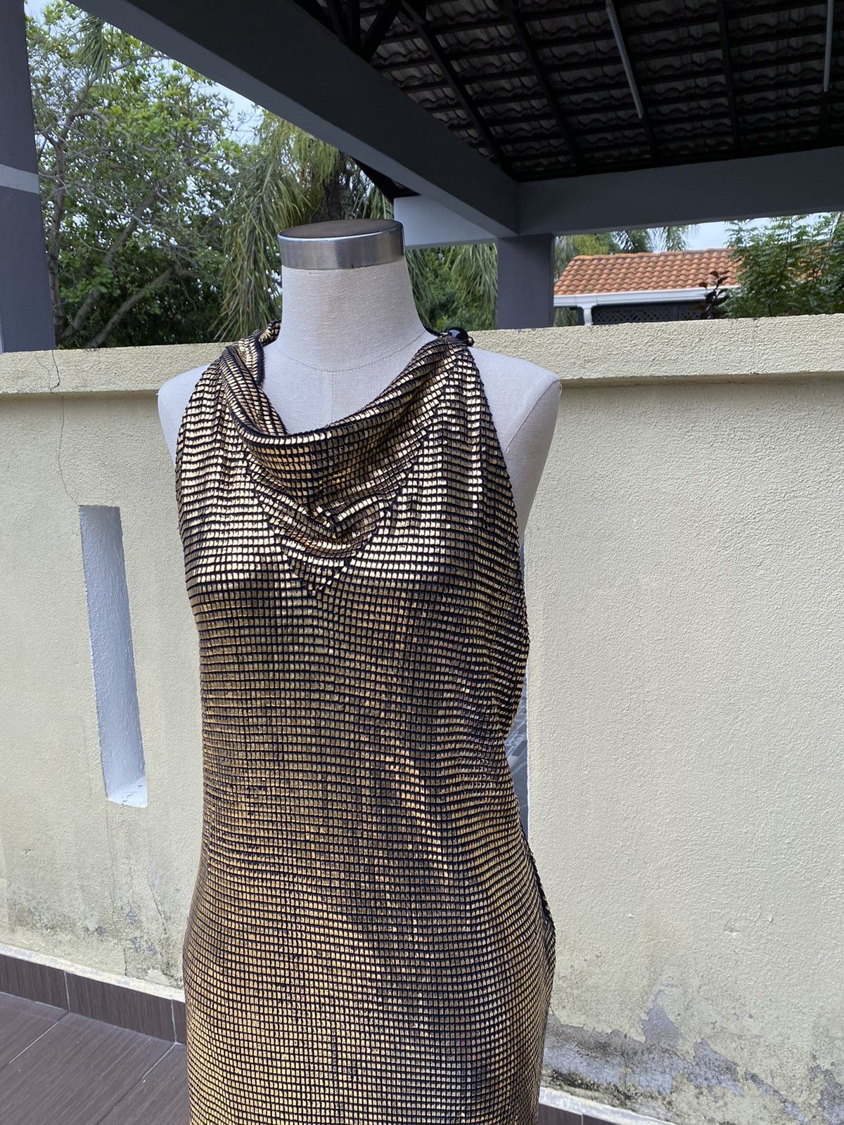 Vintage gold dress Size M / US 6-8 / IT 42-44 - 4 Thumbnail