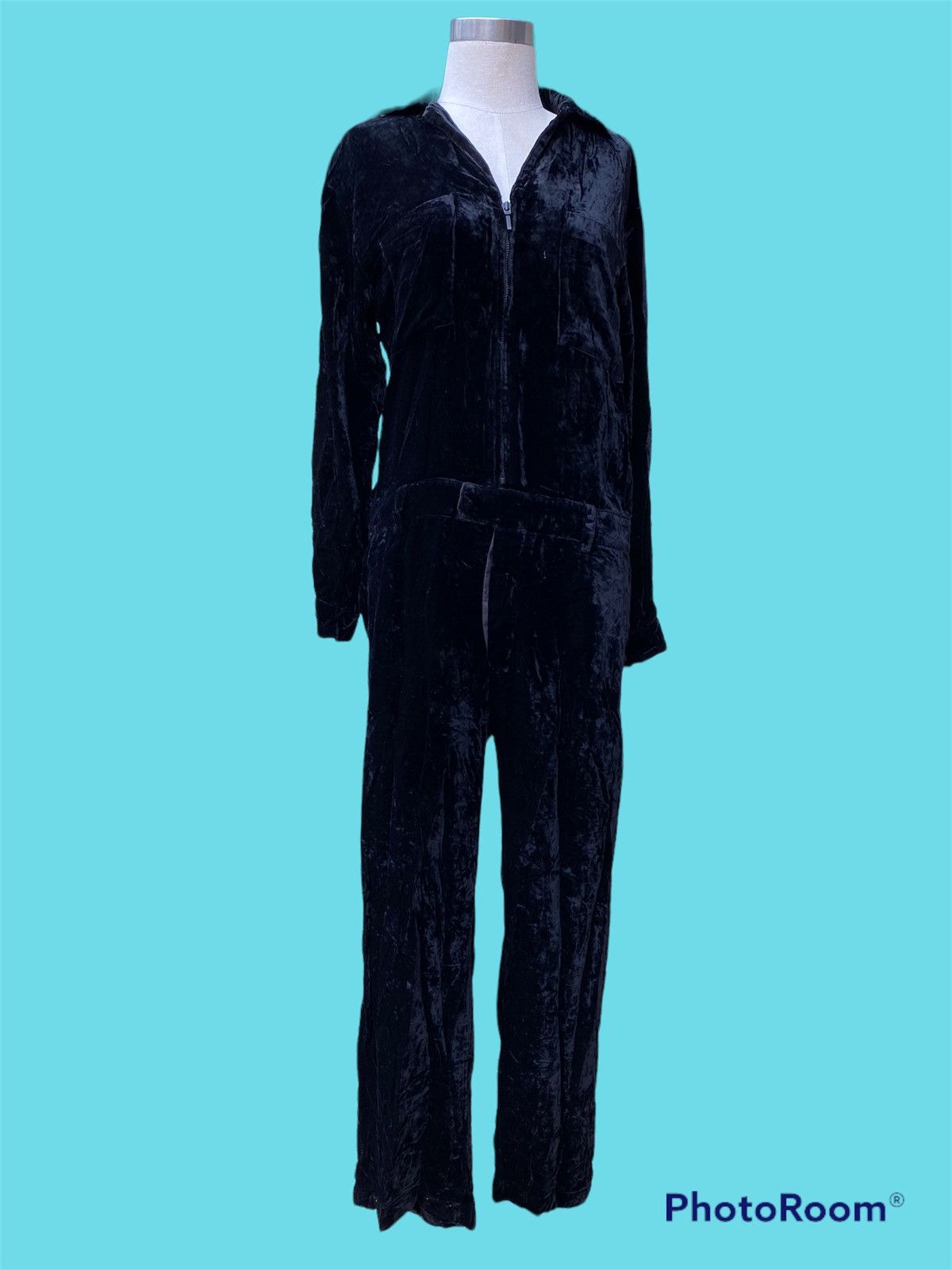 Ron Herman black velvet jumpsuit Size 30" / US 8 / IT 44 - 1 Thumbnail