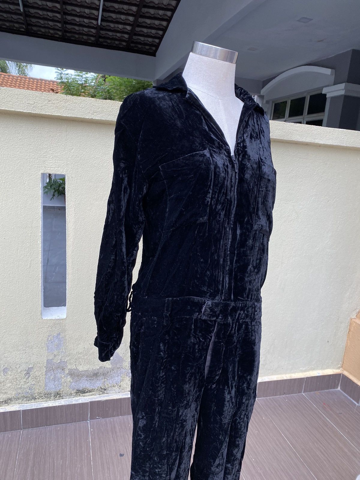 Ron Herman black velvet jumpsuit Size 30" / US 8 / IT 44 - 3 Thumbnail