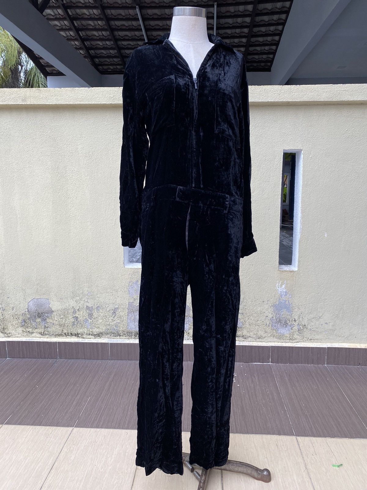 Ron Herman black velvet jumpsuit Size 30" / US 8 / IT 44 - 2 Thumbnail