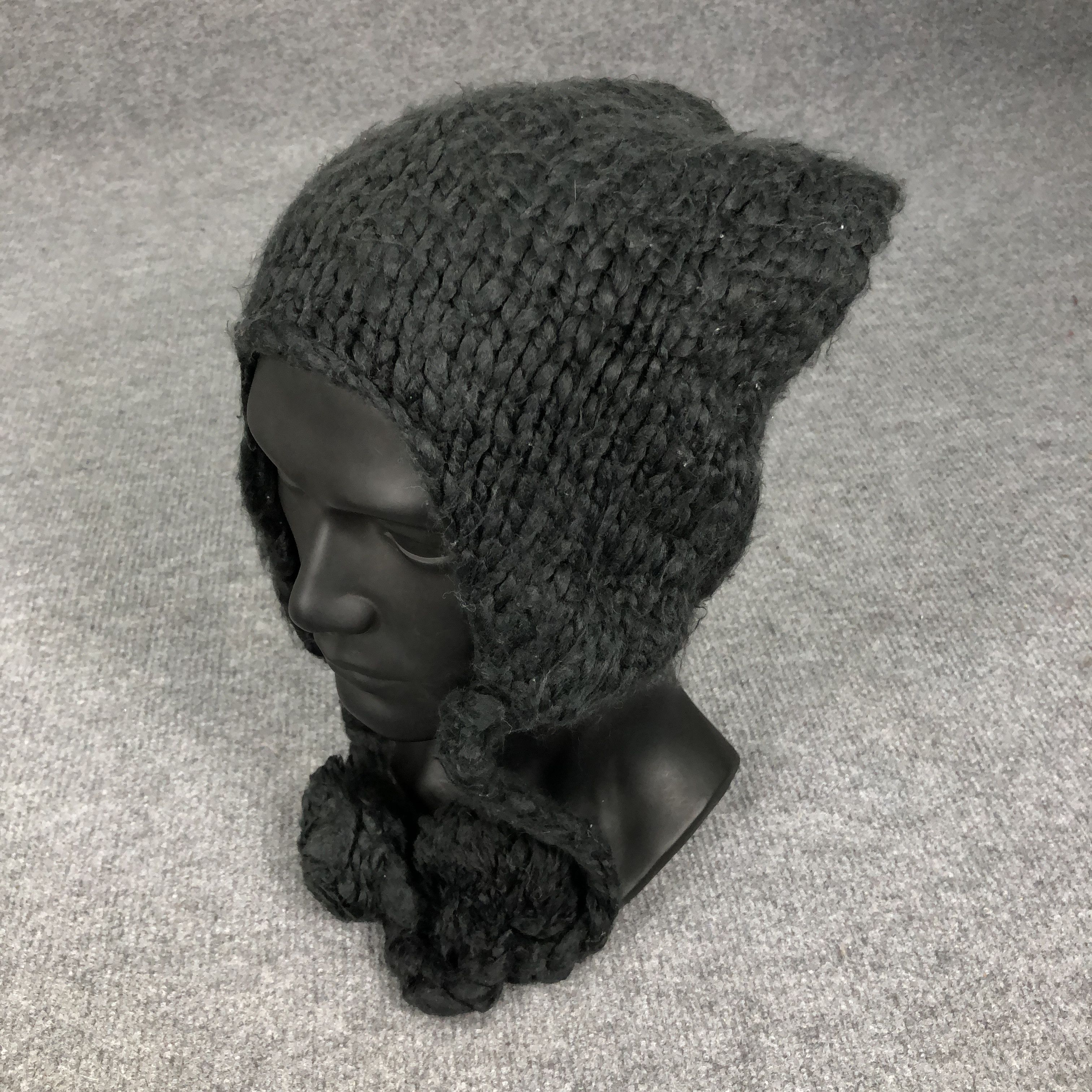 Japanese Brand Vintage Ear Flap Hat Knit Beanie Hat Size ONE SIZE - 1 Thumbnail