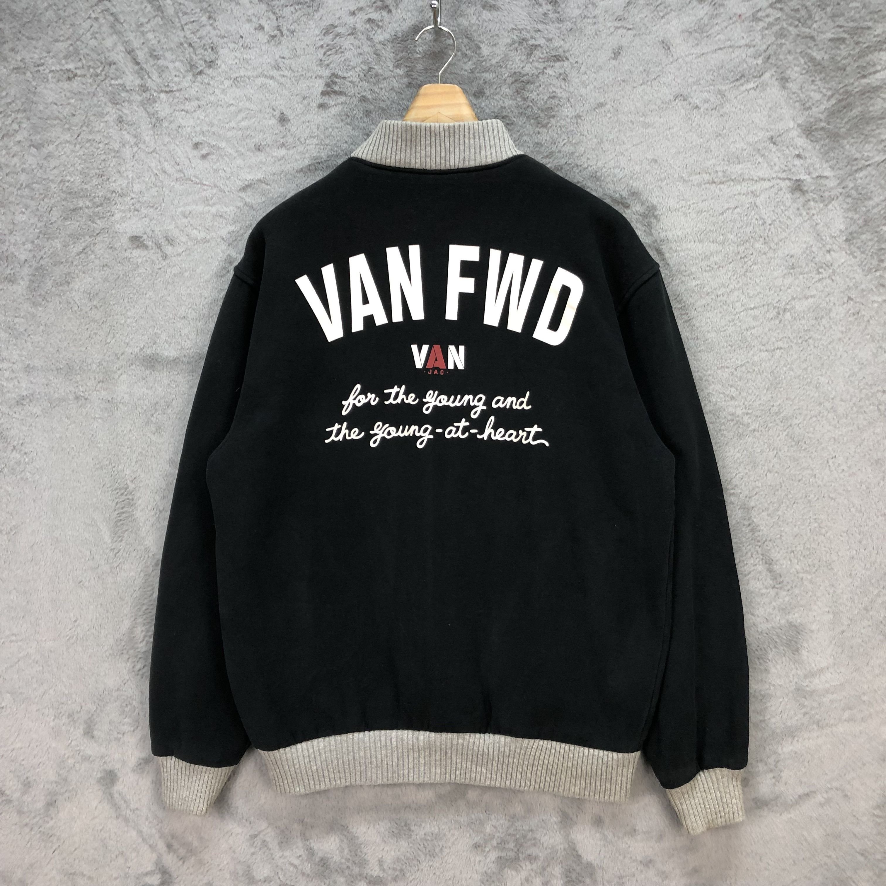 Van Van Jac FWD Rugby Big Logo Bomber Jacket #5855-210 Size US L / EU 52-54 / 3 - 1 Thumbnail