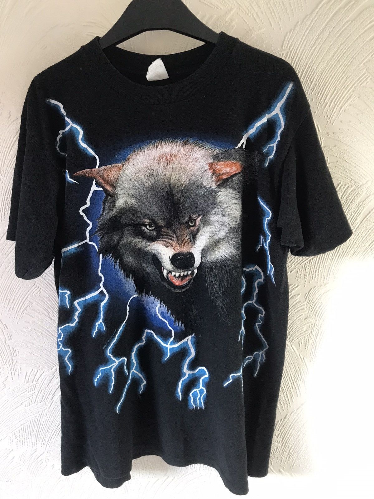 Vintage Wolf Usa Thunder America overprint Tee shirt