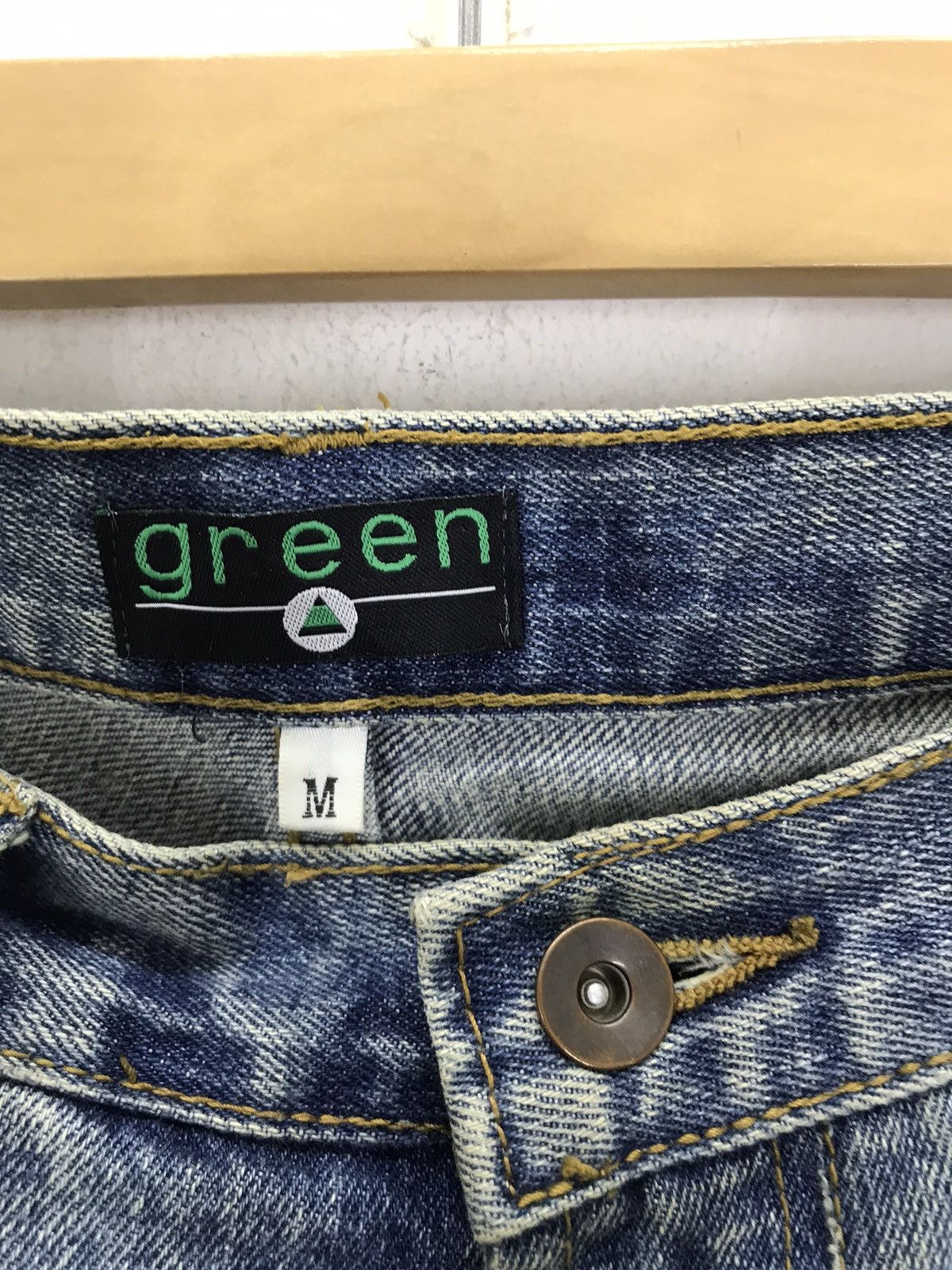 Japanese Brand Japan brand Green Patchwork denim like kapital boro Size US 34 / EU 50 - 9 Thumbnail