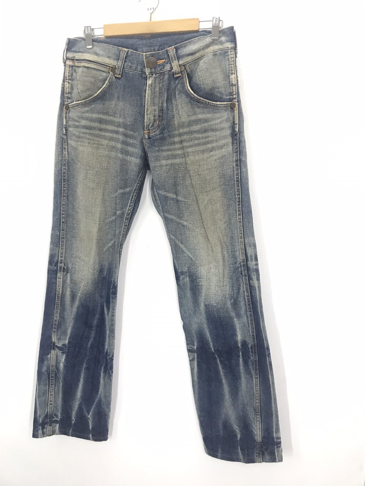 Cowboy Equipment × Wrangler Vtg Wrangler blue bell cowboy leather pocket buckleback jean Size US 32 / EU 48 - 7 Thumbnail