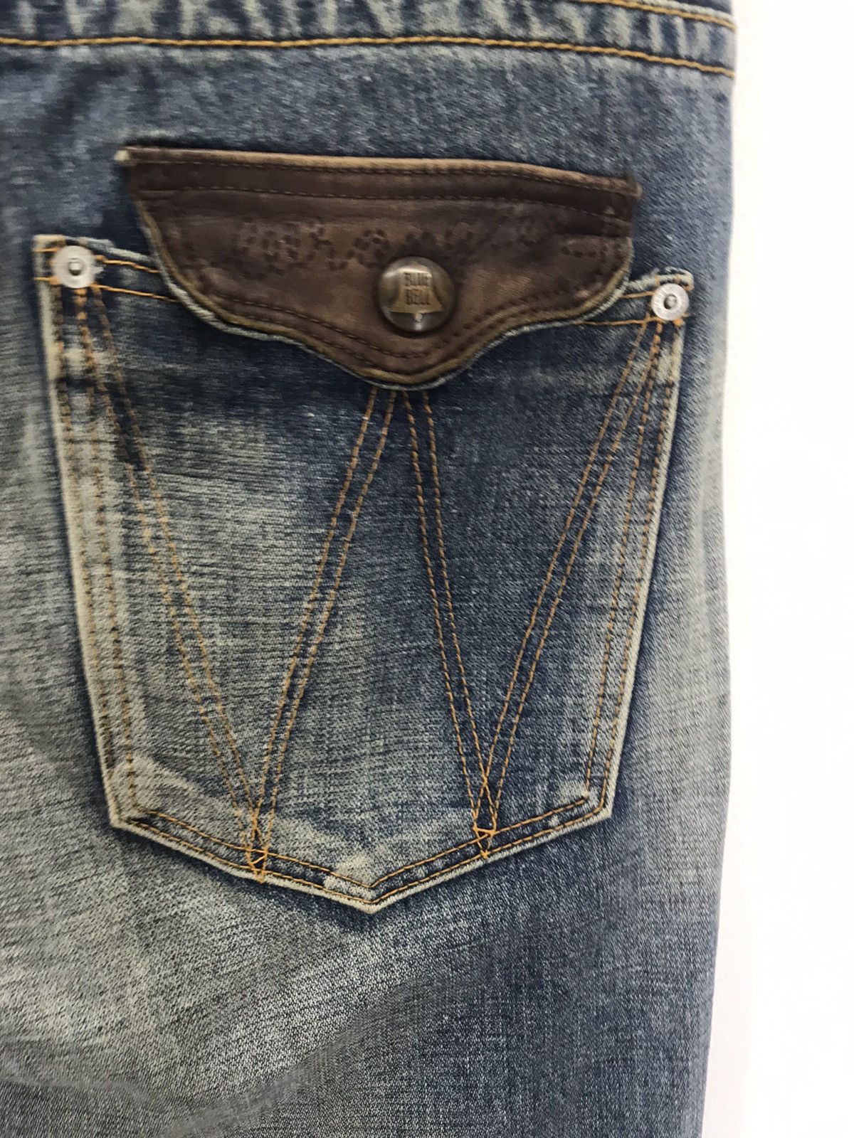 Cowboy Equipment × Wrangler Vtg Wrangler blue bell cowboy leather pocket buckleback jean Size US 32 / EU 48 - 8 Thumbnail