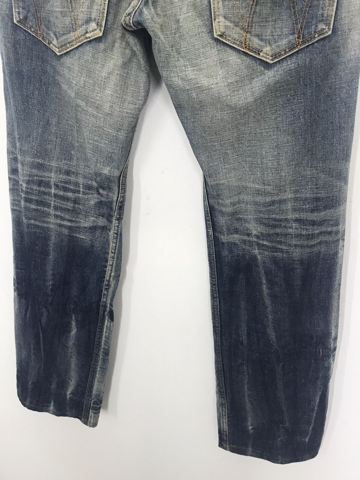 Cowboy Equipment × Wrangler Vtg Wrangler blue bell cowboy leather pocket buckleback jean Size US 32 / EU 48 - 3 Thumbnail