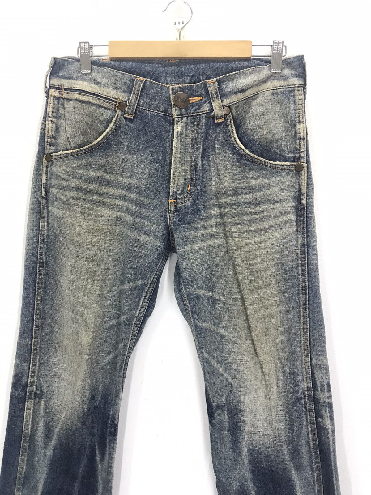 Cowboy Equipment × Wrangler Vtg Wrangler blue bell cowboy leather pocket buckleback jean Size US 32 / EU 48 - 6 Thumbnail