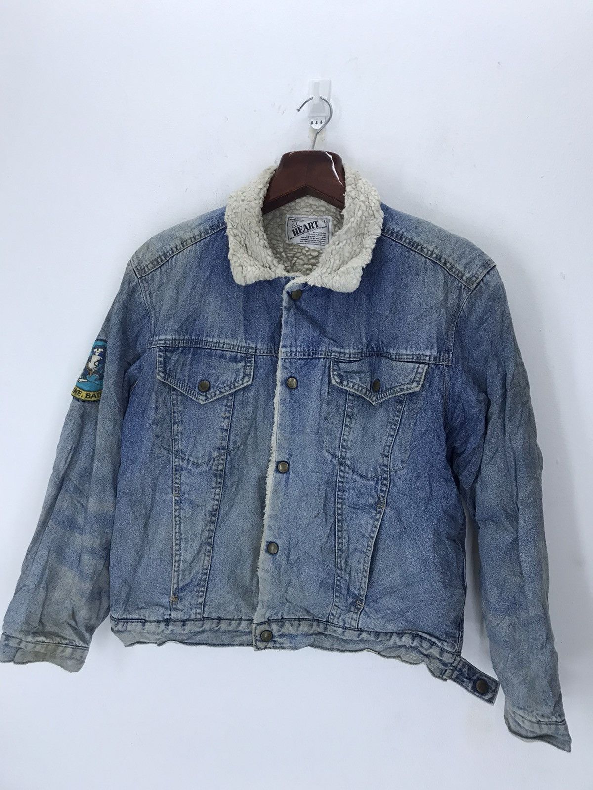 Japanese Brand × Vintage Vintage GL Heart sherpa jacket any time baby patches Size US L / EU 52-54 / 3 - 2 Thumbnail