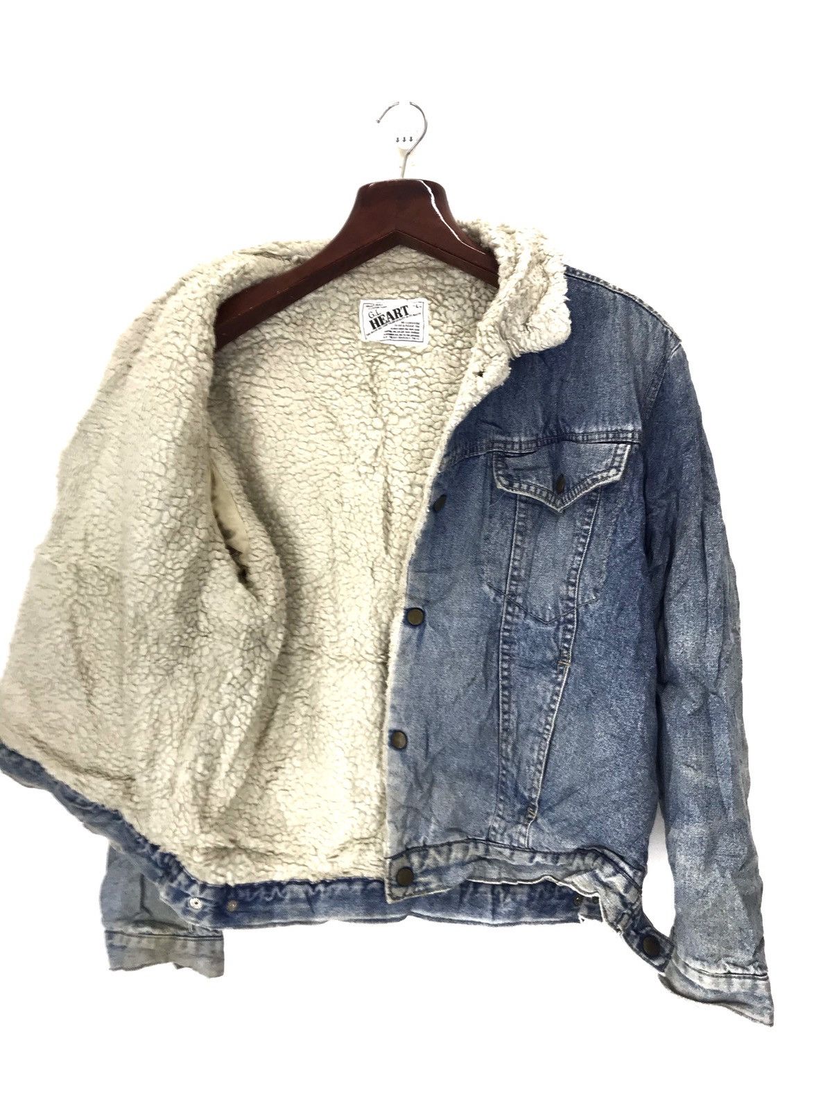 Japanese Brand × Vintage Vintage GL Heart sherpa jacket any time baby patches Size US L / EU 52-54 / 3 - 1 Thumbnail