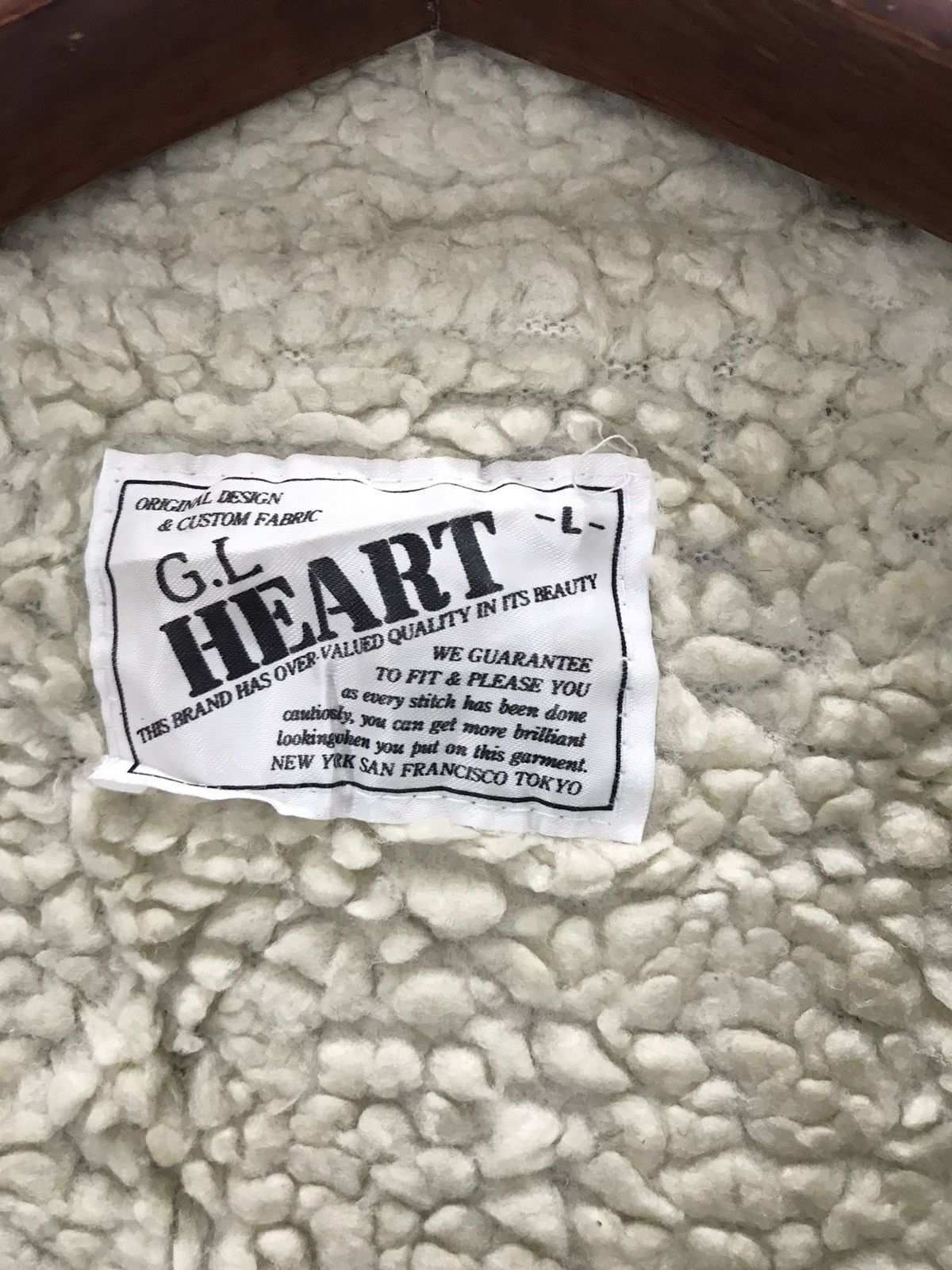 Japanese Brand × Vintage Vintage GL Heart sherpa jacket any time baby patches Size US L / EU 52-54 / 3 - 8 Thumbnail